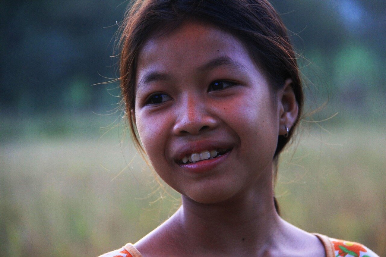 Laos Local Girl in the rural area